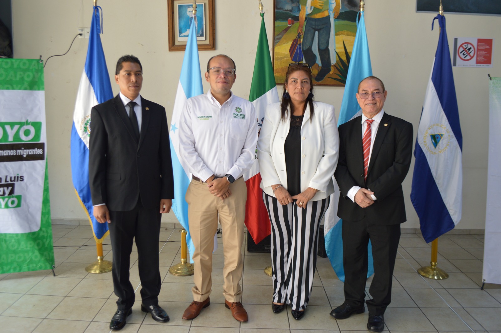 Autoridades diplomáticas de Centroamérica reconocen apoyo a migrantes en SLP