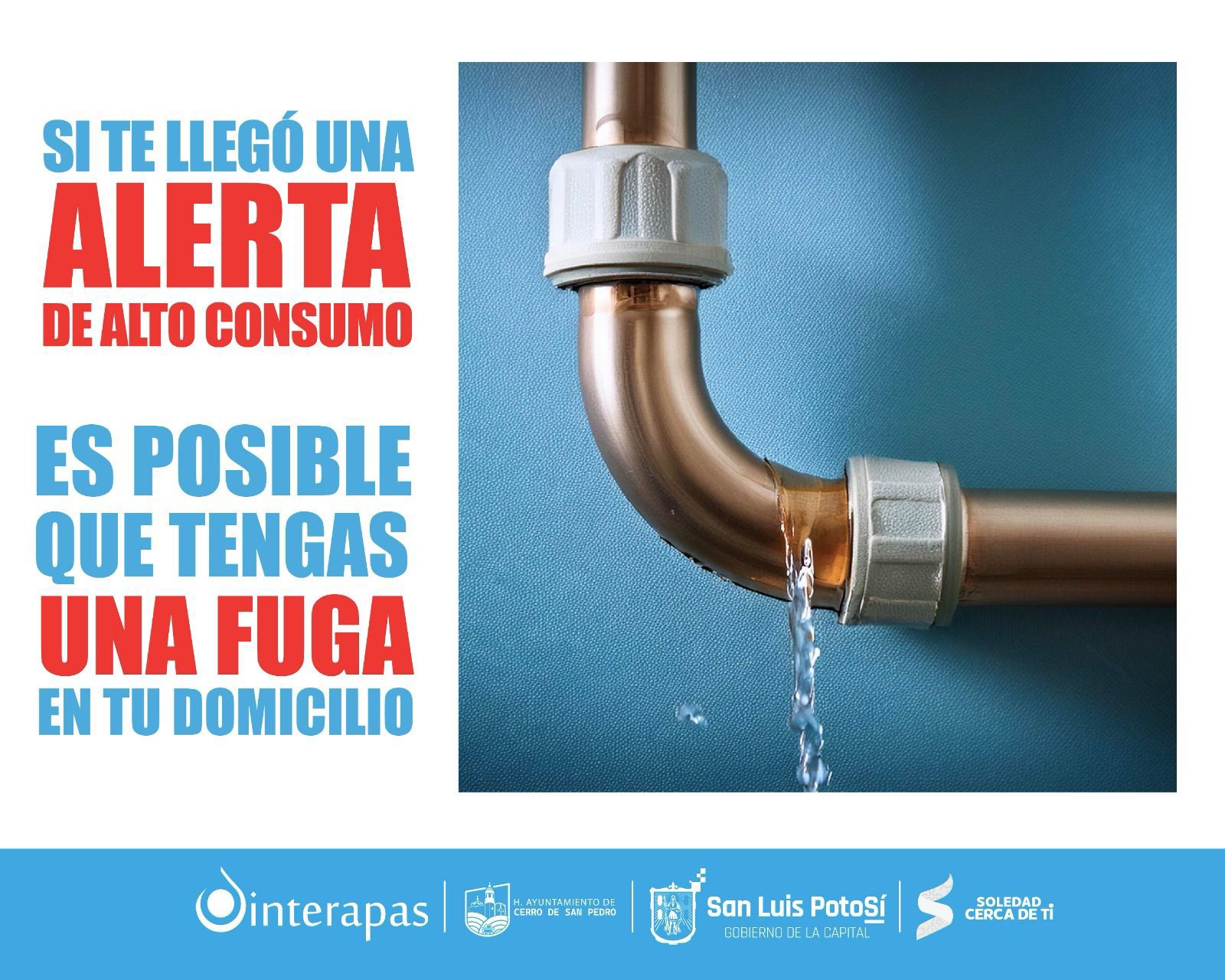 “Alertas por altos consumos” ayudan a detectar fugas y desperdicio de agua