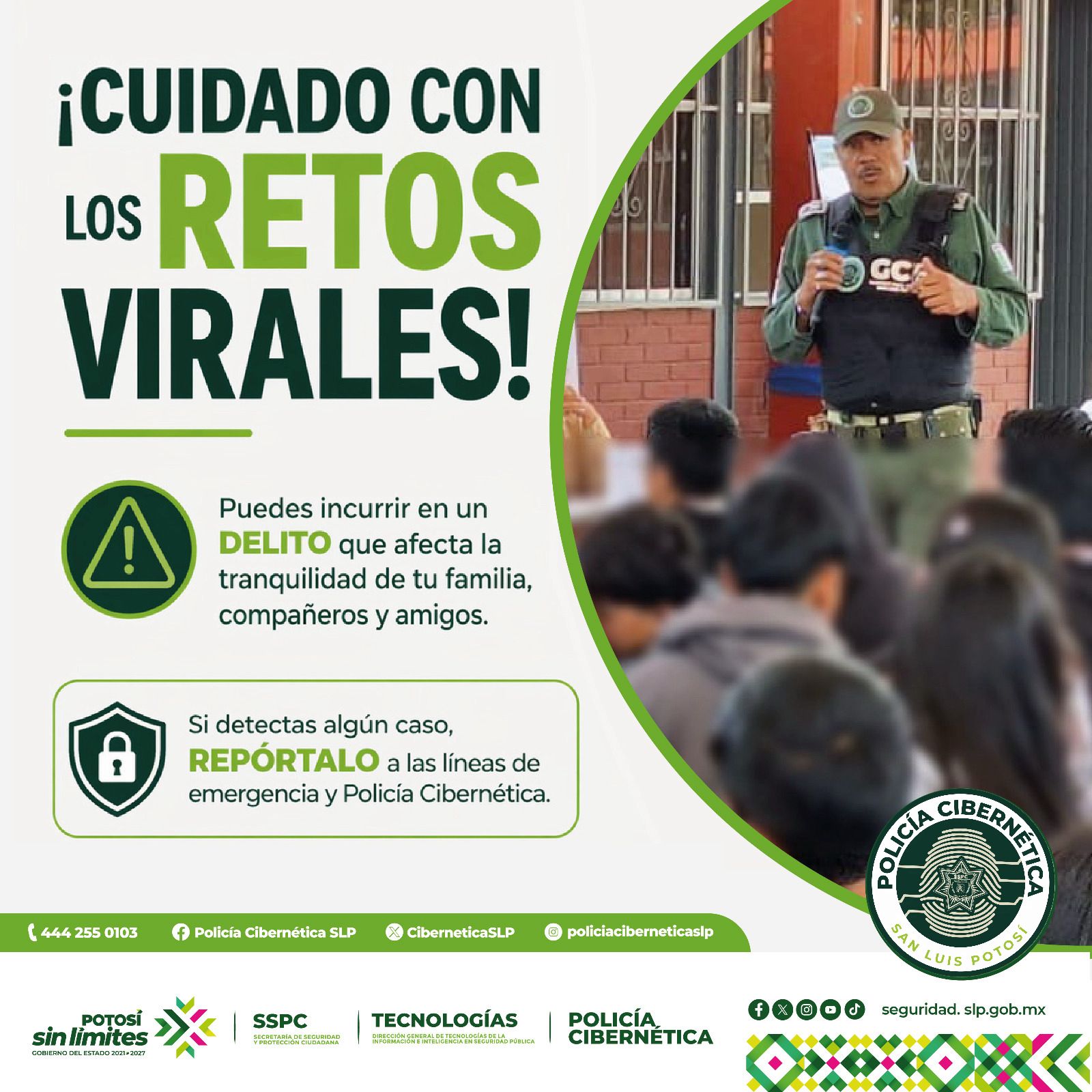 Refuerzan prevención digital en escuelas de SLP