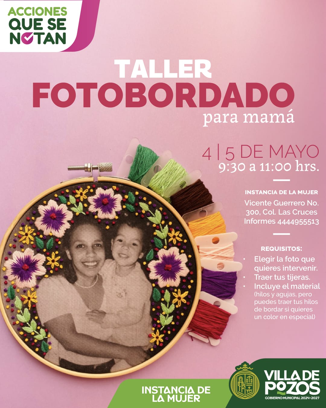 Fotobordado para mamá: arte y emoción en Villa de Pozos
