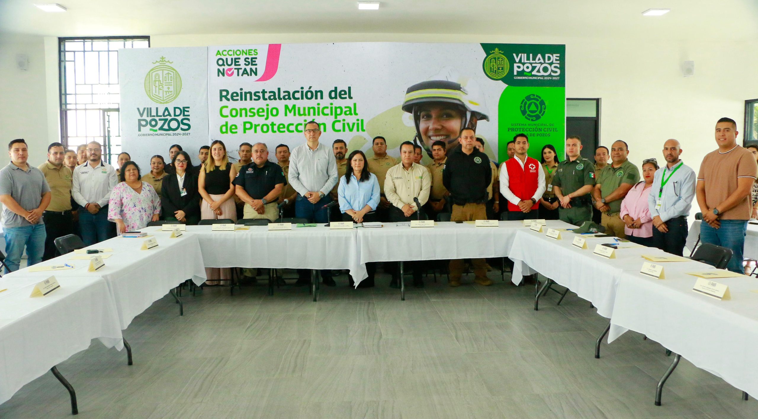 Renuevan Consejo Municipal de Protección Civil en Villa de Pozos